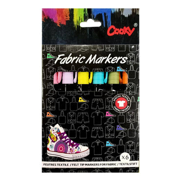 Chooky Fabric Marker Pack Of 6 - The Stationers